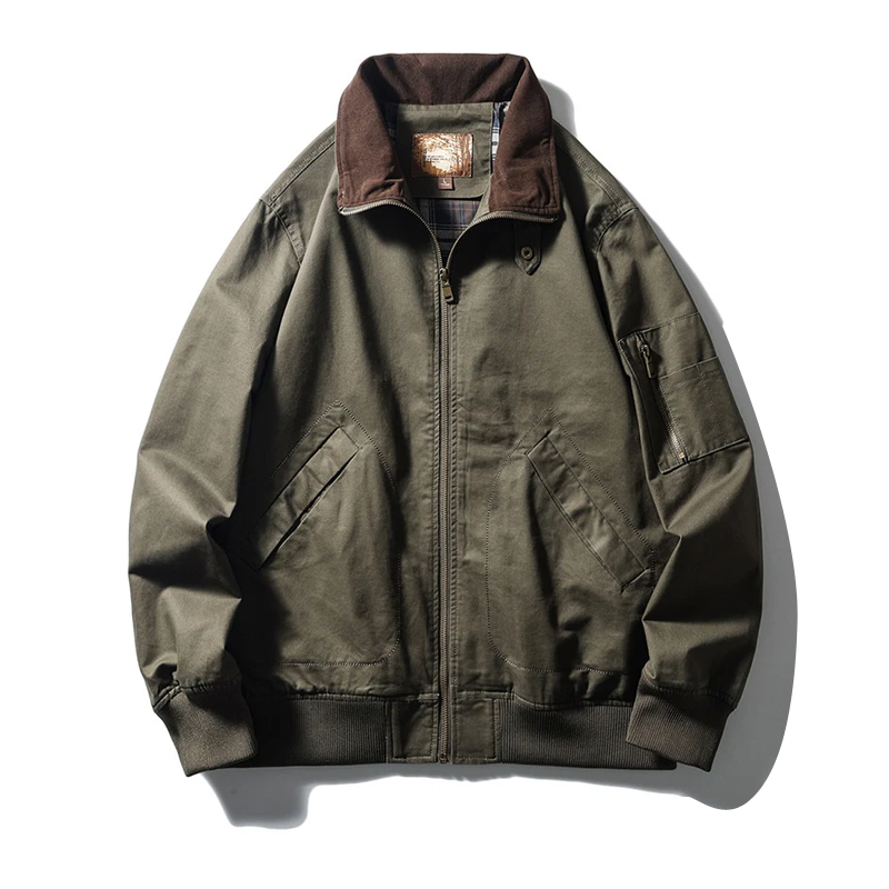 American Vintage Washed Twill Flight Jacket – Oversized Unisex | Yamalinclothes
