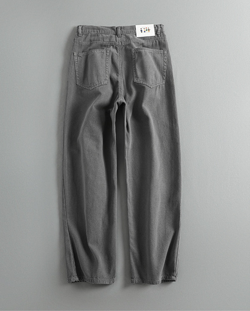 370G Heavyweight Washed Straight-Leg Pants – Japanese Loose Unisex – Pants | japanese streetwear | vintage workwear | unisex | Yamalinclothes