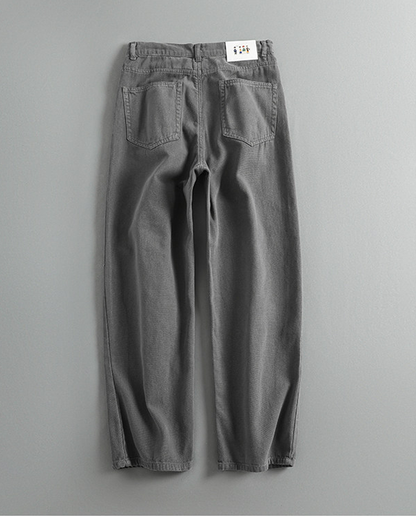 370G Heavyweight Washed Straight-Leg Pants – Japanese Loose Unisex – Pants | japanese streetwear | vintage workwear | unisex | Yamalinclothes