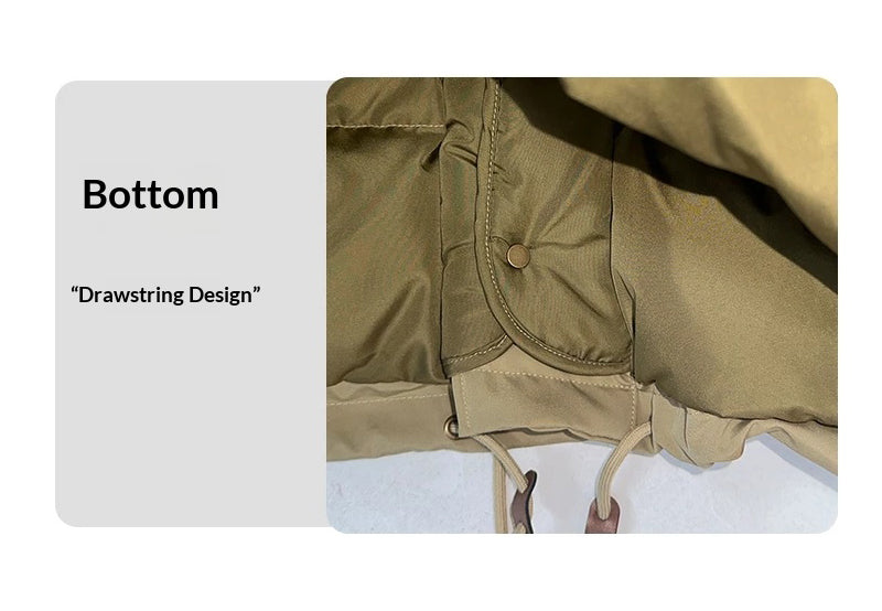 Hooded Padded Jacket – Oversized Drawstring Fit | Yamalinclothes