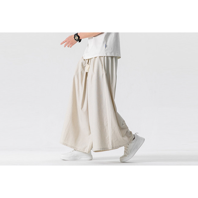 Cotton Linen Wide-Leg Pants – Japanese Bell Bottom Loose Unisex – Japanese vintage | fall outfits 2026 | fall winter outfits | classy winter outfits | lazy comfy outfits | japanese streetwear | vintage workwear | yamalin clothes | Yamalinclothes