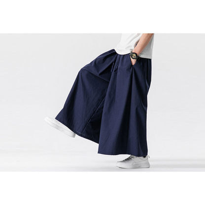 Cotton Linen Wide-Leg Pants – Japanese Bell Bottom Loose Unisex – Japanese vintage | fall outfits 2026 | fall winter outfits | classy winter outfits | lazy comfy outfits | japanese streetwear | vintage workwear | yamalin clothes | Yamalinclothes