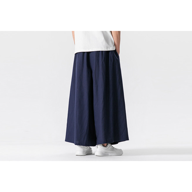Cotton Linen Wide-Leg Pants – Japanese Bell Bottom Loose Unisex – Japanese vintage | fall outfits 2026 | fall winter outfits | classy winter outfits | lazy comfy outfits | japanese streetwear | vintage workwear | yamalin clothes | Yamalinclothes
