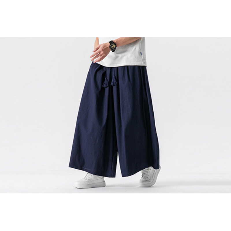 Cotton Linen Wide-Leg Pants – Japanese Bell Bottom Loose Unisex – Japanese vintage | fall outfits 2026 | fall winter outfits | classy winter outfits | lazy comfy outfits | japanese streetwear | vintage workwear | yamalin clothes | Yamalinclothes