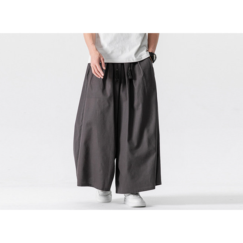 Cotton Linen Wide-Leg Pants – Japanese Bell Bottom Loose Unisex – Japanese vintage | fall outfits 2026 | fall winter outfits | classy winter outfits | lazy comfy outfits | japanese streetwear | vintage workwear | yamalin clothes | Yamalinclothes
