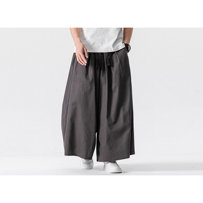 Cotton Linen Wide-Leg Pants – Japanese Bell Bottom Loose Unisex – Japanese vintage | fall outfits 2026 | fall winter outfits | classy winter outfits | lazy comfy outfits | japanese streetwear | vintage workwear | yamalin clothes | Yamalinclothes