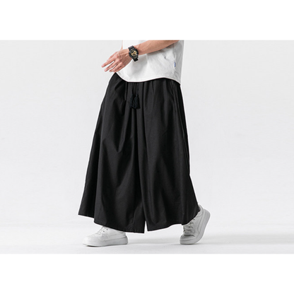 Cotton Linen Wide-Leg Pants – Japanese Bell Bottom Loose Unisex – Japanese vintage | fall outfits 2026 | fall winter outfits | classy winter outfits | lazy comfy outfits | japanese streetwear | vintage workwear | yamalin clothes | Yamalinclothes