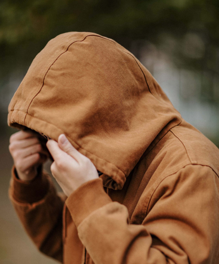 Indigo Heavy Wash Canvas Hooded Cargo Jacket – American Vintage Distressed Unisex – Coats Jackets | japanese streetwear | vintage workwear | unisex | Yamalinclothes