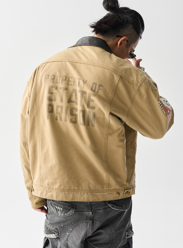 Washed Cotton Workwear Jacket – Sherpa Lined – Coats Jackets | japanese streetwear | vintage workwear | unisex | Yamalinclothes