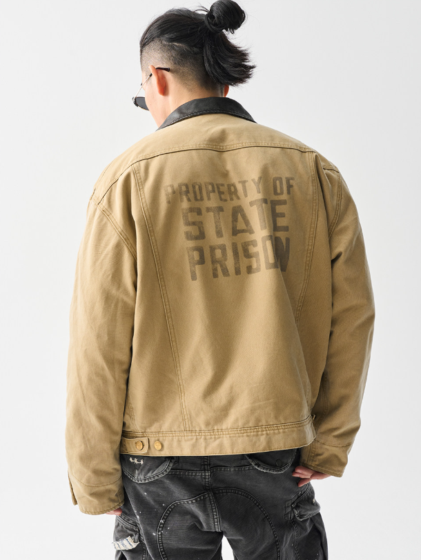 Washed Cotton Workwear Jacket – Sherpa Lined – Coats Jackets | japanese streetwear | vintage workwear | unisex | Yamalinclothes