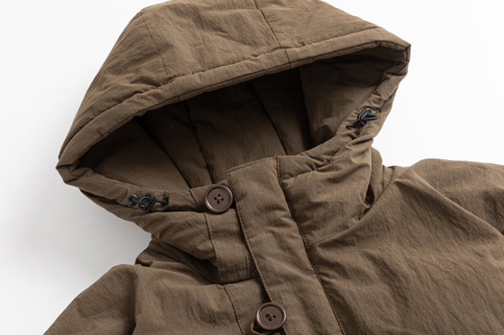 Hooded Padded Jacket – Drawstring Flap Pockets | Yamalinclothes