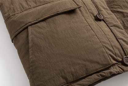 Hooded Padded Jacket – Drawstring Flap Pockets | Yamalinclothes