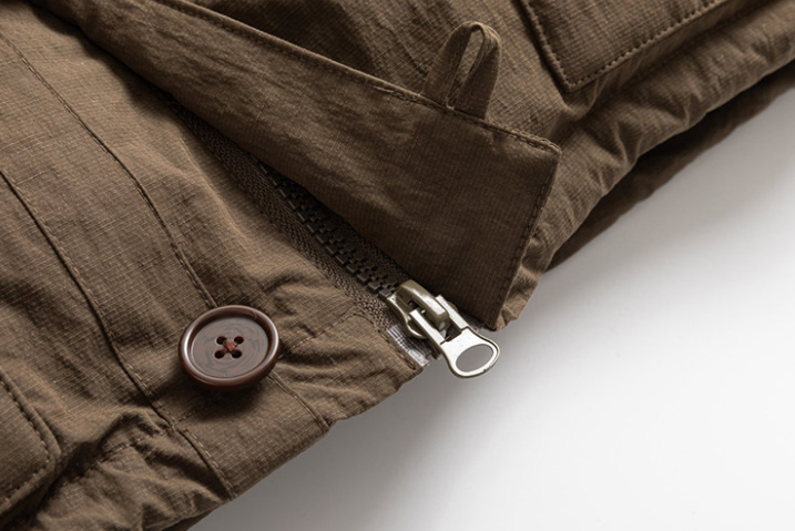 Hooded Padded Jacket – Drawstring Flap Pockets | Yamalinclothes