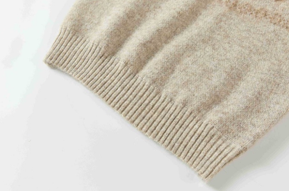 Fair Isle Sweater – Fuzzy Jacquard Crewneck