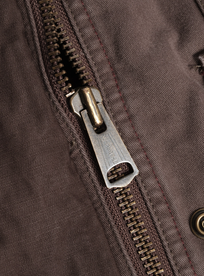 Cotton Utility Jacket – Stand Collar & Layered Pockets | Yamalinclothes