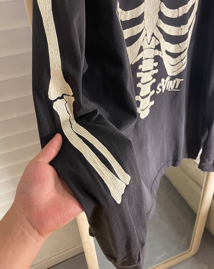 Skeleton Long-Sleeve T-Shirt – Front & Back Print