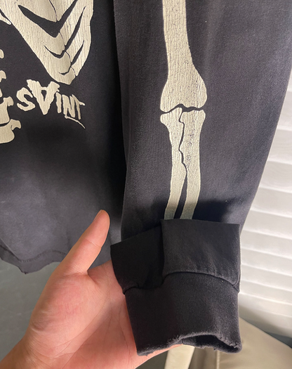 Skeleton Long-Sleeve T-Shirt – Front & Back Print