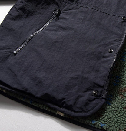 Reversible Fleece Jacket – Geometric Pattern | Yamalinclothes | Vintage workwear outfit