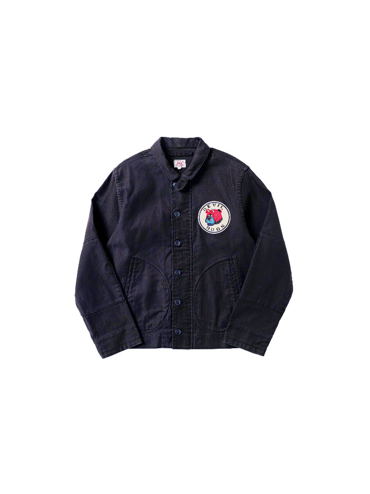 Heavy Washed Vintage N1 Deck Jacket Jungle Cloth Hellhound Jacket Turn-down Collar Retro Khaki