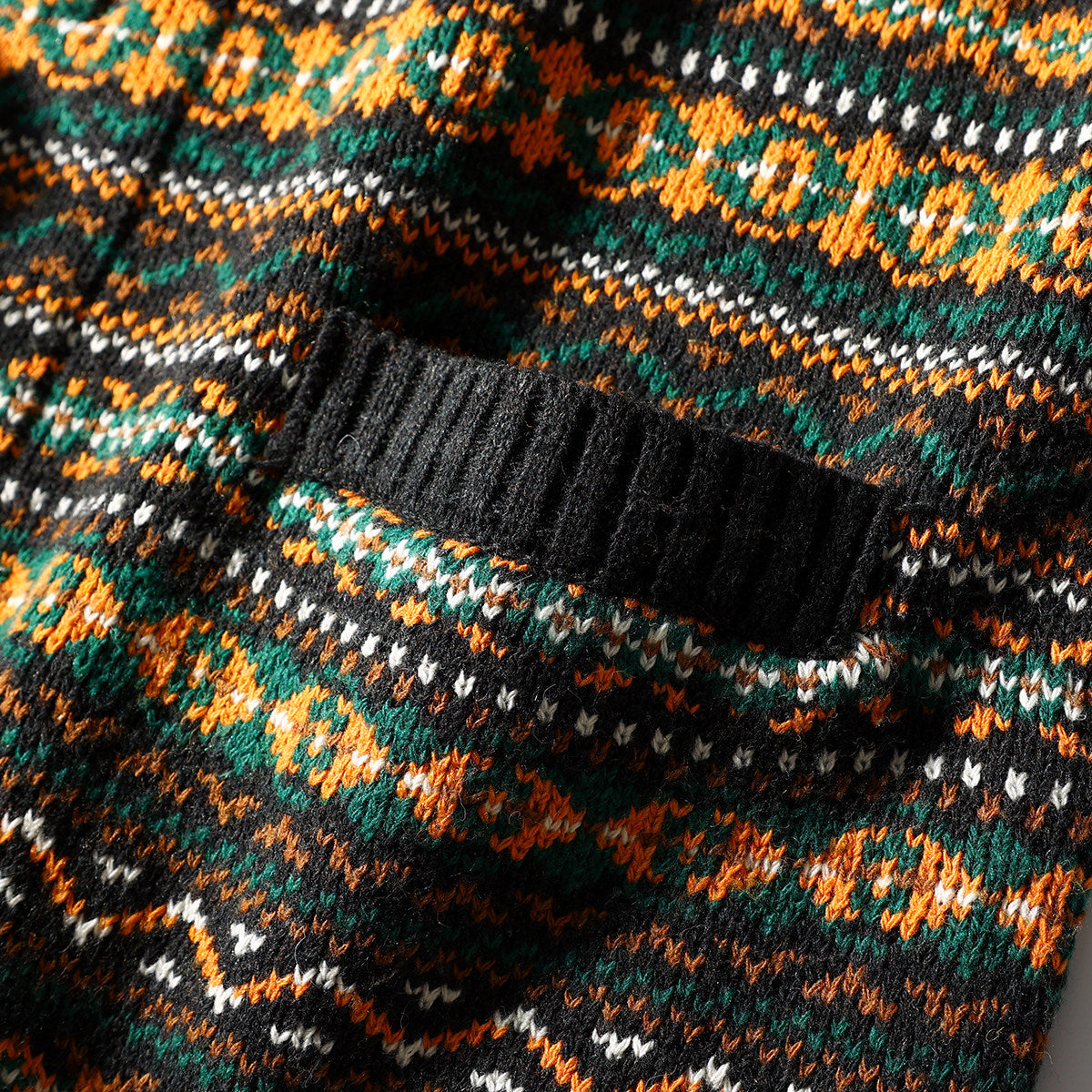Nordic Fair Isle Knit Cardigan – Wool Blend Jacquard Men – Japanese vintage | yamalin clothes | Yamalinclothes