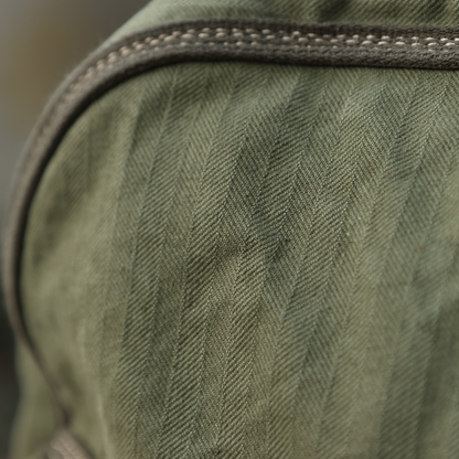 Vintage Canvas Backpack – 20oz Heavyweight Leather Trim
