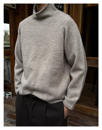 560G Turtleneck Drop Shoulder Sweater – Warm Loose Unisex