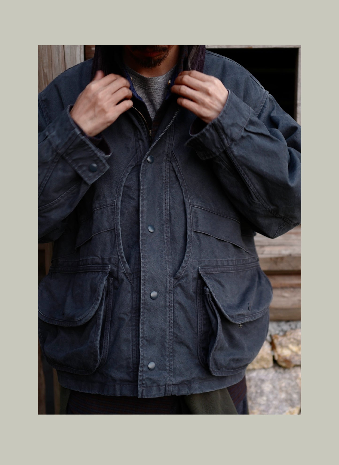 FW25 USAGE Hunting Jacket - Yamalin Heavy Year Washed Cotton Barn Hunting Silhouette Jacket