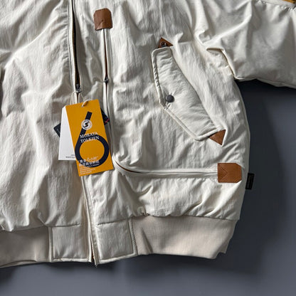 90% Duck Down Harrington Stand-Collar Jacket – Japanese Retro Thickened Unisex