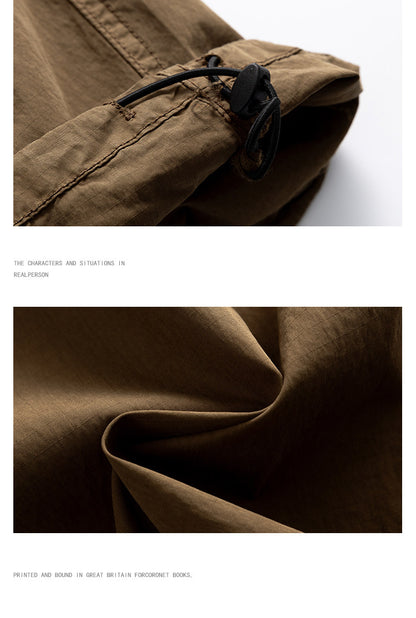 Japanese Multi-Pocket Cargo Work Pants – Men's Loose Straight-Leg Jogger