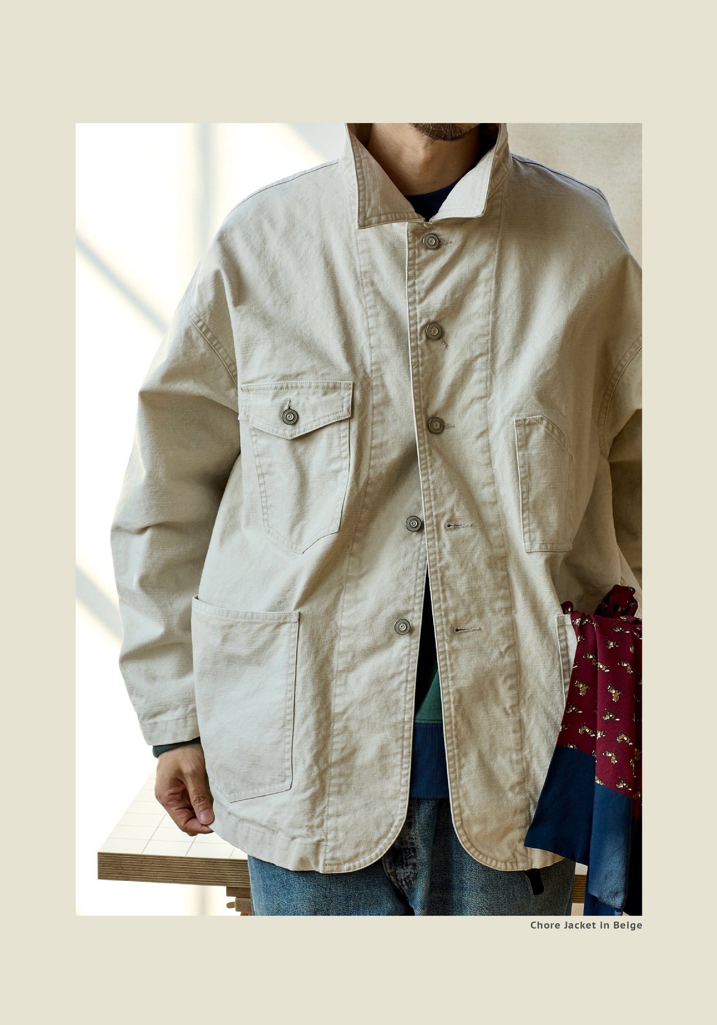 Chore Jacket - Yamalin Classic Heavy Wash French Workwear Cargo Jacket