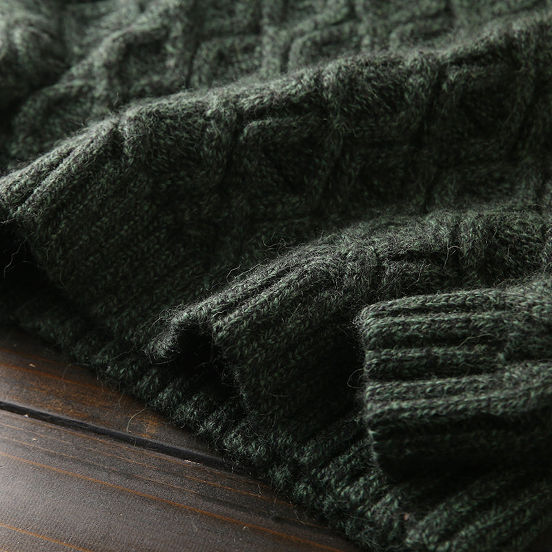 X07 Heavy hard goods 100/wool Italian custom foreign trade original order tail goods men's thick knitted sweater coat