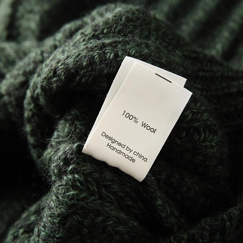 Heavy and rare! High gram full wool! Italian single foreign trade men's half turtleneck thicke ned sweater winter