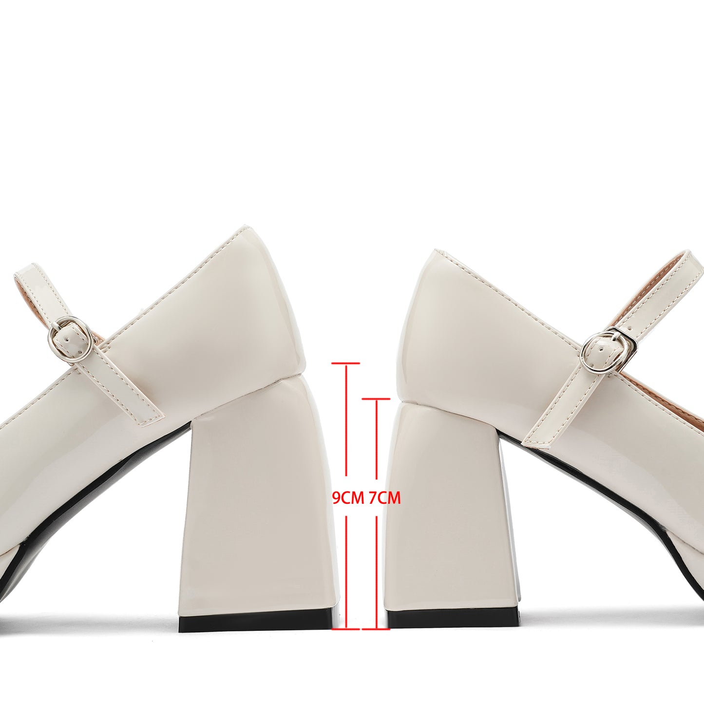 Women's French Style Mary Jane Wedding Shoes - Waterproof Platform Chunky Heel Elegant Bridesmaid Shoes