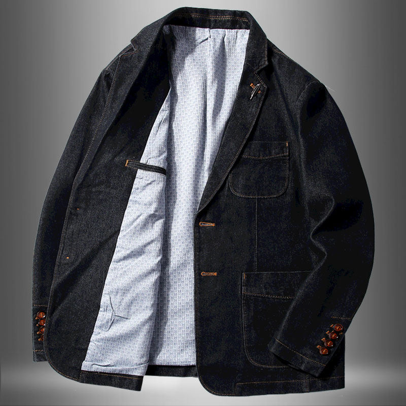 European Heavyweight Denim Workwear Blazer - Motorcycle Jacket (Men)