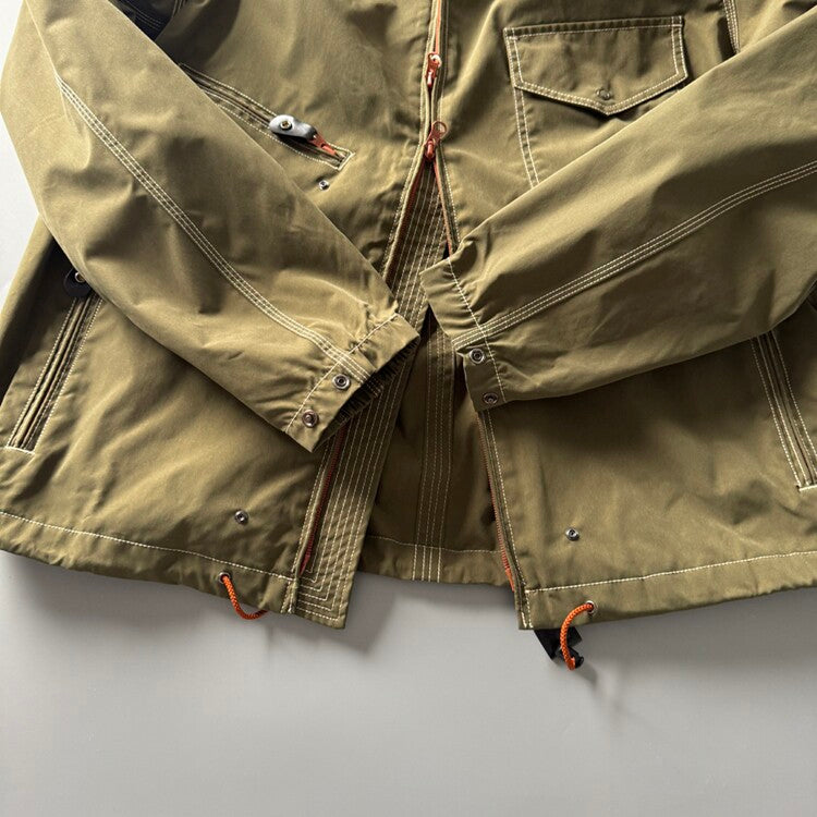 Reflective Hooded Outdoor Jacket – Japanese Functional Workwear Camping Unisex