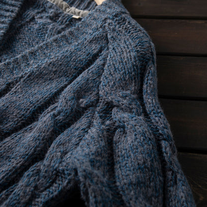 Heavyweight 80% Wool Knit Zip Cardigan Sweater – Japanese Vintage Loose Unisex – Sweater cardigan | japanese streetwear | vintage workwear | unisex | Yamalinclothes