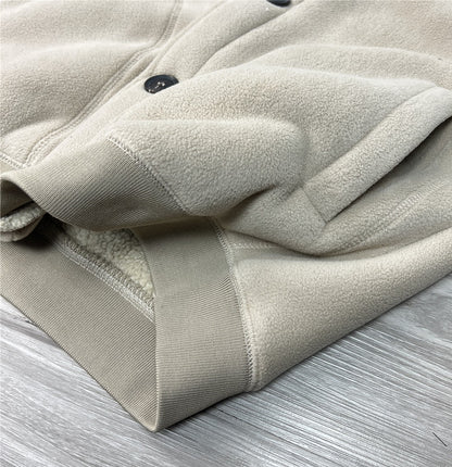 Fleece Lambswool Baseball Collar Jacket – Windproof Loose Unisex – Coats Jackets | japanese streetwear | vintage workwear | unisex | Yamalinclothes