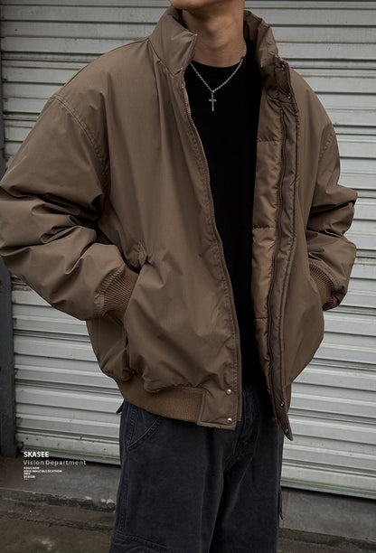 Duck Down Jacket – Stand Collar & Ribbed Hem | Yamalinclothes