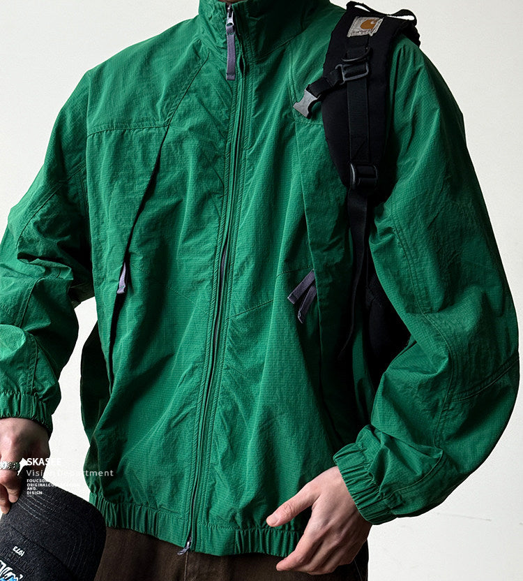Quick-Dry Stand-Collar Outdoor Jacket – Mountain Oversized Unisex – Japanese vintage | fall outfits 2026 | fall winter outfits | classy winter outfits | lazy comfy outfits | japanese streetwear | vintage workwear | yamalin clothes | Yamalinclothes