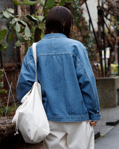Single Pocket Short Denim Jacket – Loose Unisex Casual Streetwear