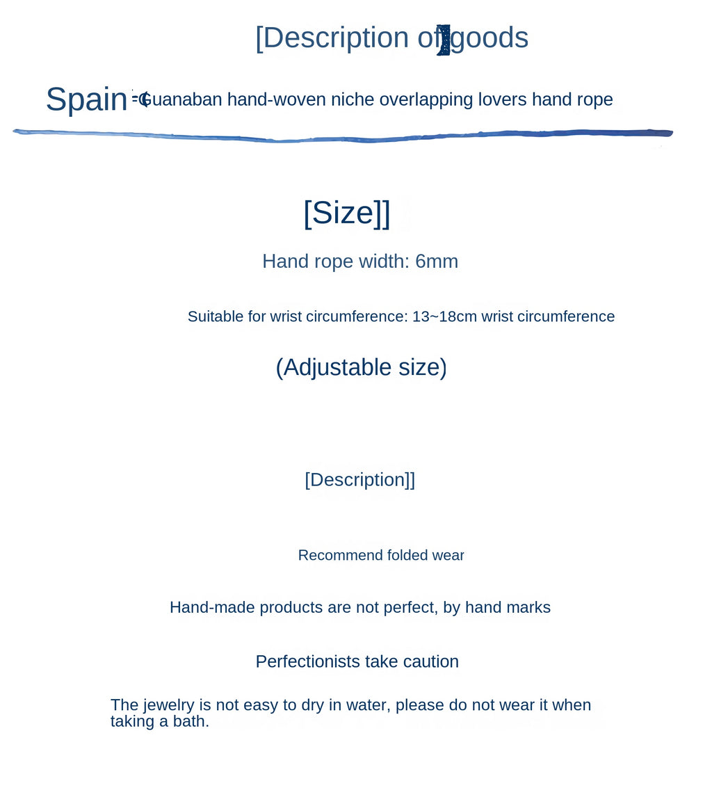 Spanish Guanaban Handmade Woven Bracelet Color-Block Niche Layered Ultra-Thin Couple Bracelet Ethnic Style