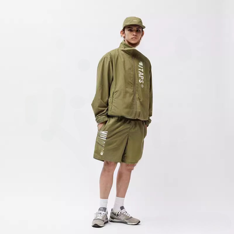 Japanese Outdoor Functional Retro Printed Sports Short Sleeve Quick-Drying Beach Shorts