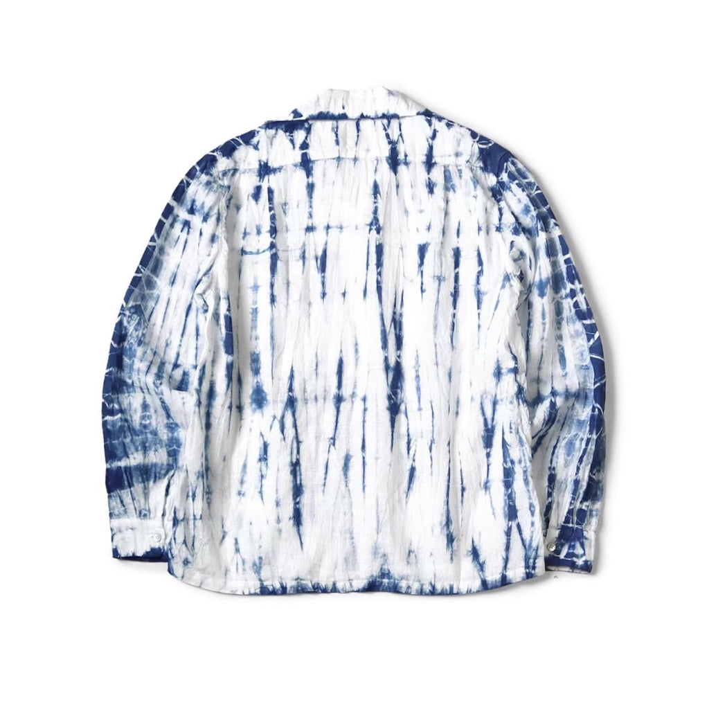Kapital 25AW Kazuhiro Hirata Cotton-Linen Tie-Dye Pleated Shirt – Loose, Turn-Down Collar, Japanese Style