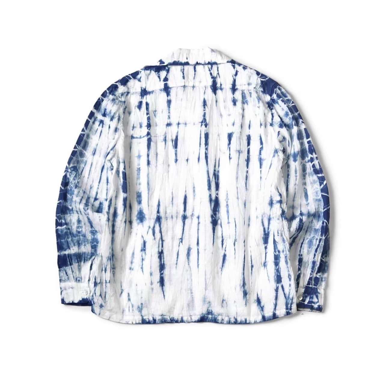 Kapital 25AW Kazuhiro Hirata Cotton-Linen Tie-Dye Pleated Shirt – Loose, Turn-Down Collar, Japanese Style