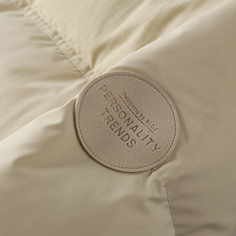 Men's Plus Size Export Overstock Puffer Jacket - High-Puff Hooded Thickened White Duck Down Coat