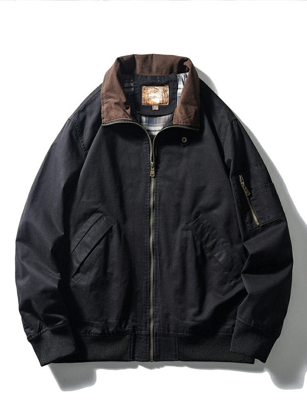 American Vintage Washed Twill Flight Jacket – Oversized Unisex