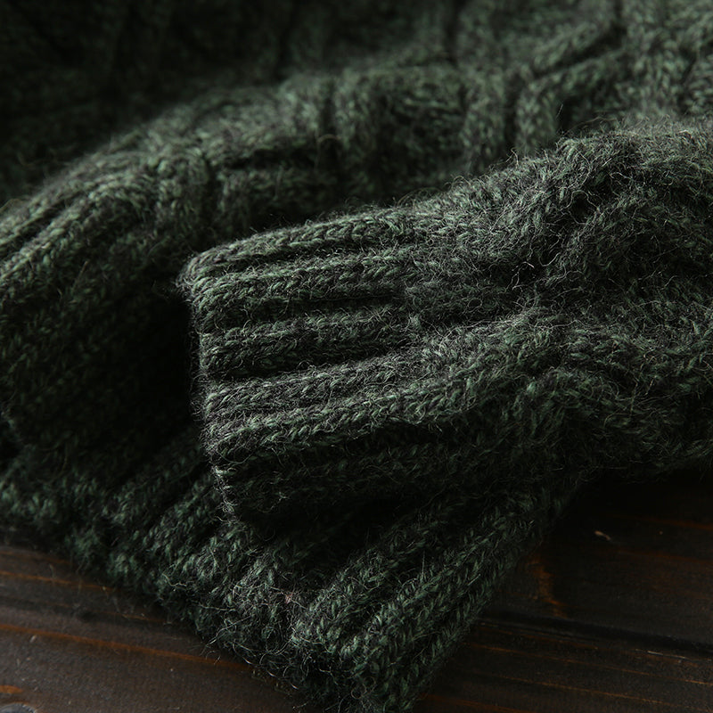 X07 Heavy hard goods 100/wool Italian custom foreign trade original order tail goods men's thick knitted sweater coat