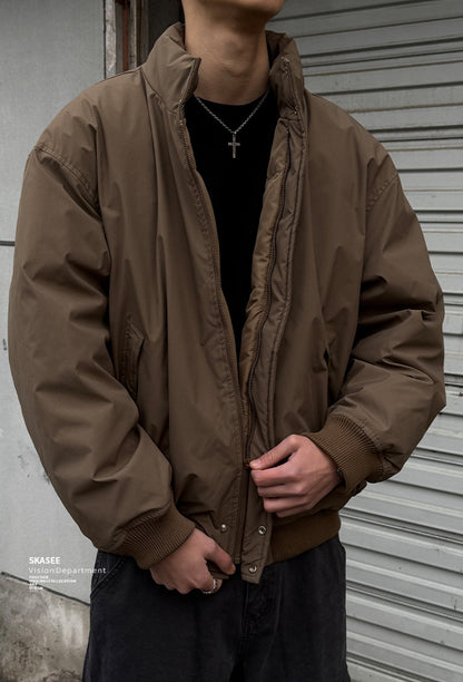 Duck Down Jacket – Stand Collar & Ribbed Hem | Yamalinclothes