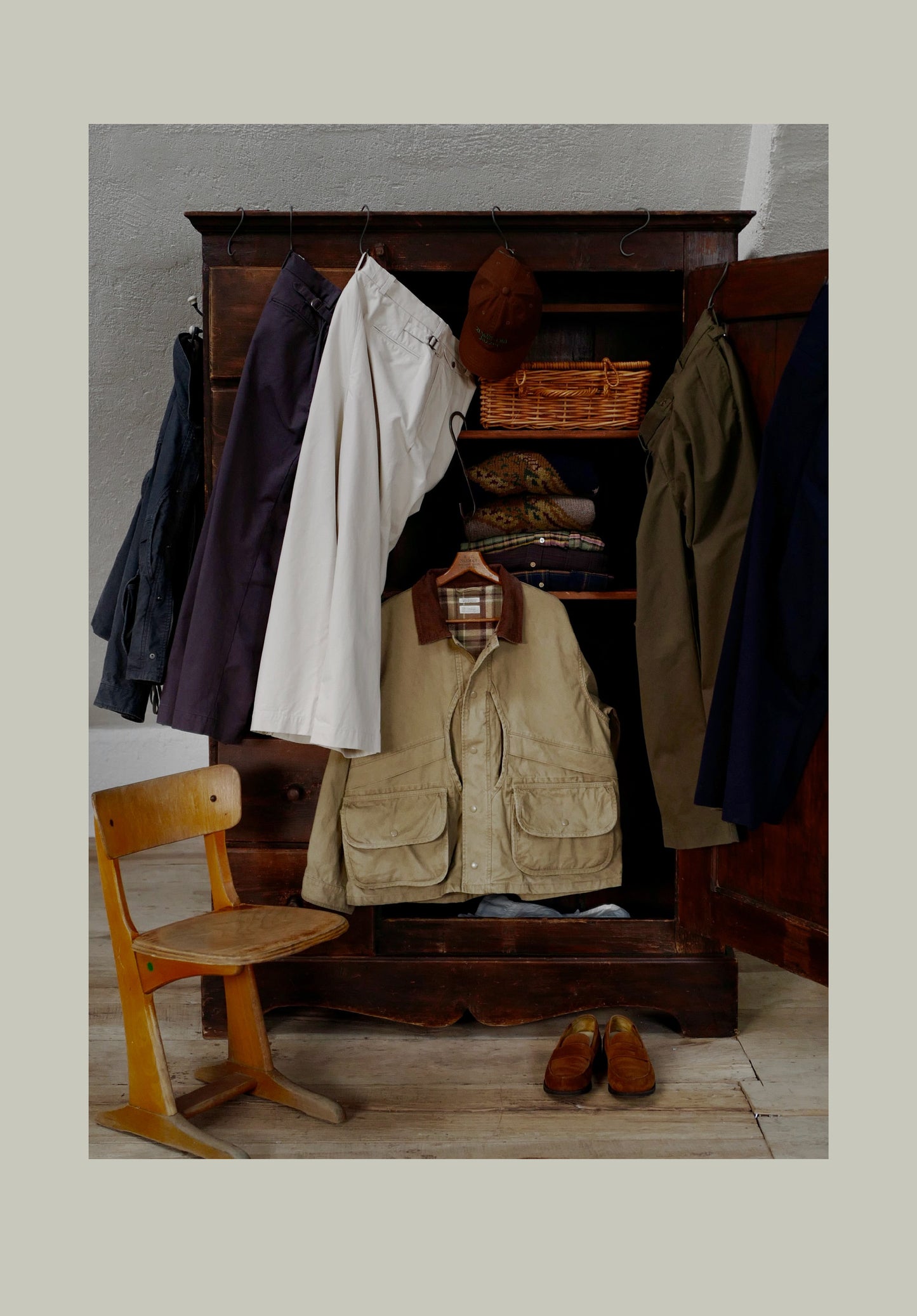 FW25 USAGE Hunting Jacket - Yamalin Heavy Year Washed Cotton Barn Hunting Silhouette Jacket