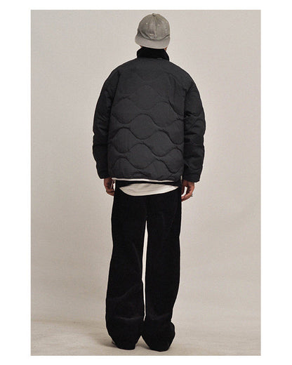 Japanese Style Quilted Down Inner Jacket - Lightweight 90% Goose Down (Unisex)
